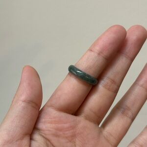 Natural Jade Ring Jadeite Band Green 11.5